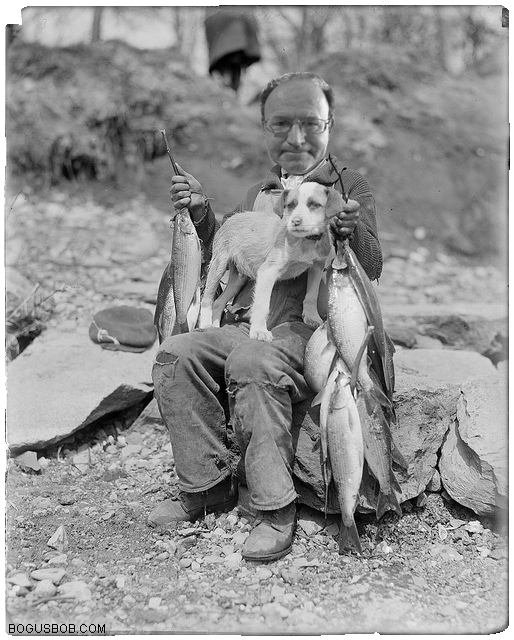  Bogus Bob fishes with his dog Teddy 