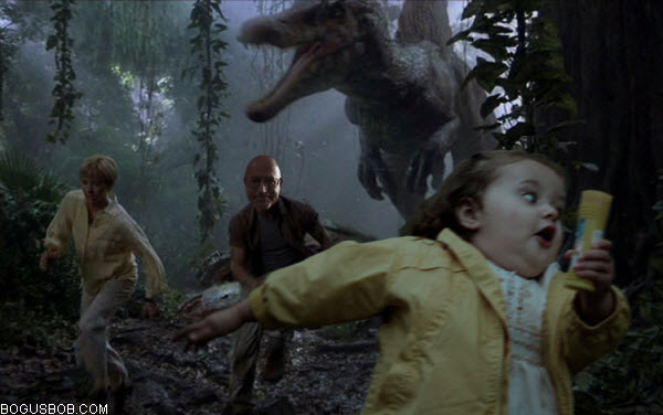  Bogus Bob runs for his life from a Tyrannosaurus Rex 